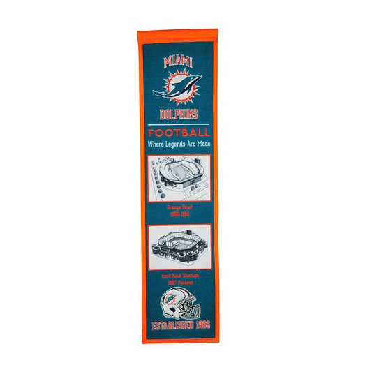 BANDERA DE LA EVOLUCIÓN DEL ESTADIO DE LOS DOLPHINS DE MIAMI