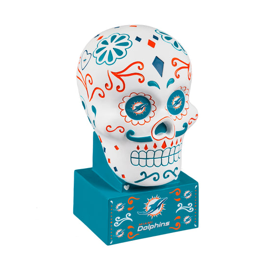 MIAMI DOLPHINS SUGAR SKULL HEAD