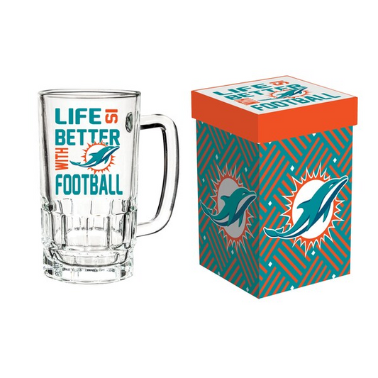 TAZA CON CAJA MIAMI DOLPHINS TANKARD