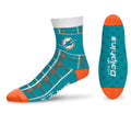 MIAMI DOLPHINS TARTAN PLAID SOCKS
