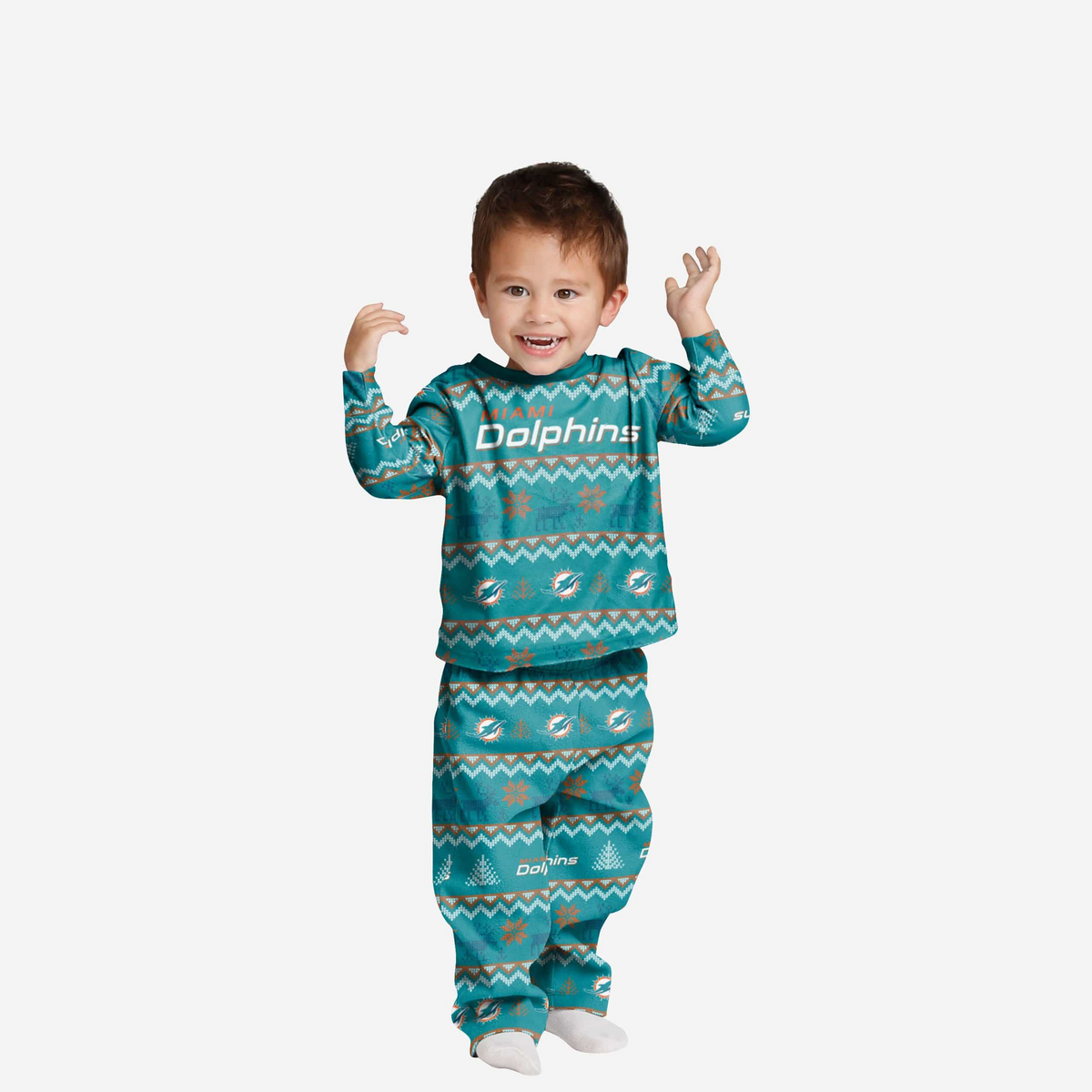 MIAMI DOLPHINS TODDLER ALL OVER PRINT PAJAMAS