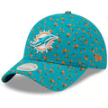 MIAMI DOLPHINS WOMEN'S FLORAL 9TWENTY ADJUSTABLE HAT - AQUA