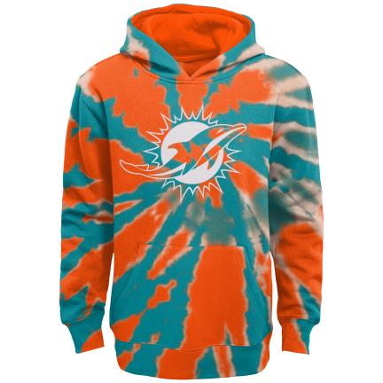 SUDADERA CON CAPUCHA TIE DYE DE JUVENTUD DE LOS DOLPHINS DE MIAMI