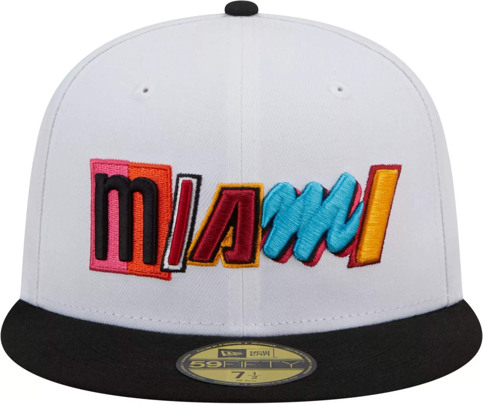 Men's New Era Red Miami Heat Jersey Hook Classic 59FIFTY Fitted Hat