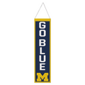 MICHIGAN WOLVERINES  8"X32" SLOGAN WOOL BANNER