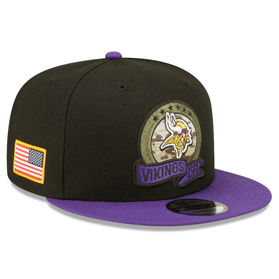 MINNESOTA VIKINGS 2022 SALUDO AL SERVICIO 9FIFTY SNAPBACK GORRA