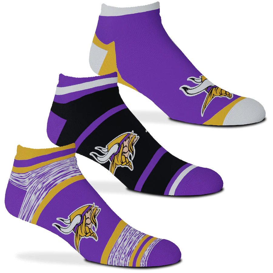 MINNESOTA VIKINGS 3-PACK CASH SOCKS