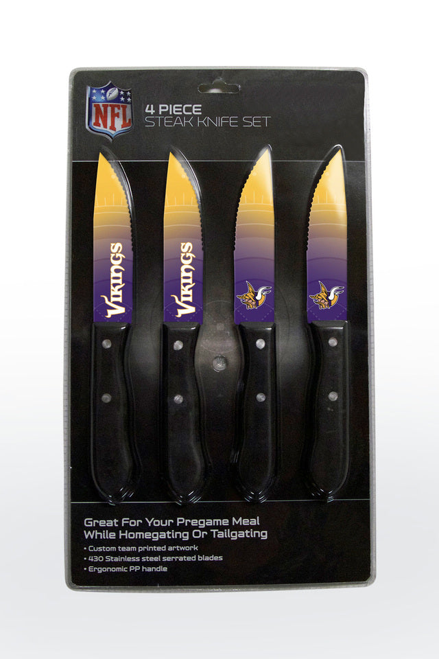 JUEGO DE CUCHILLOS MINNESOTA VIKINGS 4PK