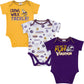 MINNESOTA VIKINGS INFANT BODYSUIT 3-PACK