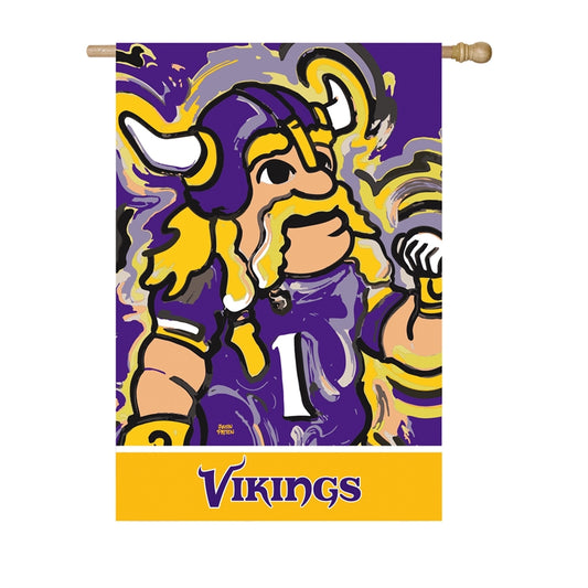 MINNESOTA VIKINGS JUSTIN PATTEN SUEDE HOUSE FLAG