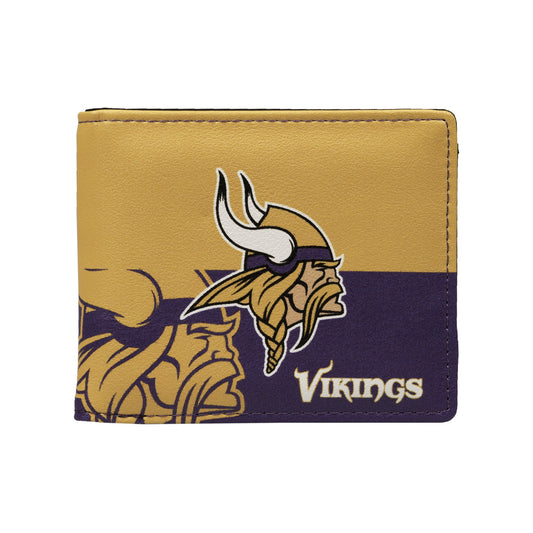 CARTERA DE DOS PLEGABLES CON LOGO DE LOS VIKINGOS DE MINNESOTA