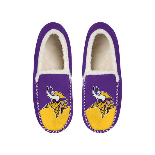 MINNESOTA VIKINGS MEN'S COLOR BLOCK MOCCASINS