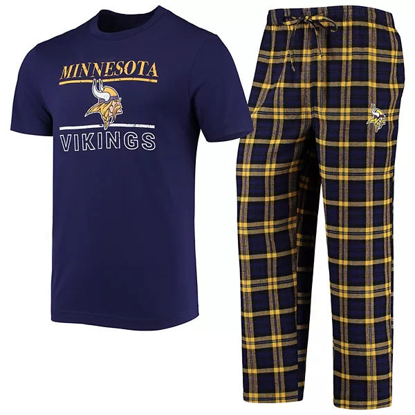 CONJUNTO DE PIJAMA LODGE PARA HOMBRE DE LOS VIKINGOS DE MINNESOTA