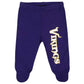 MINNESOTA VIKINGS NEWBORN 3-PIECE FOOTED PAJAMA SET