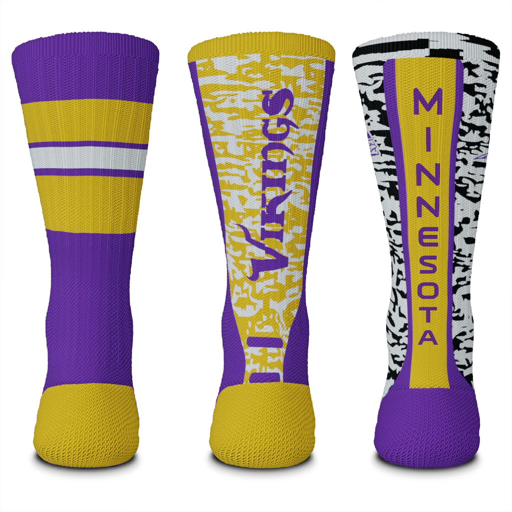 CALCETINES DE ESTÍMULO DE LOS VIKINGOS DE MINNESOTA