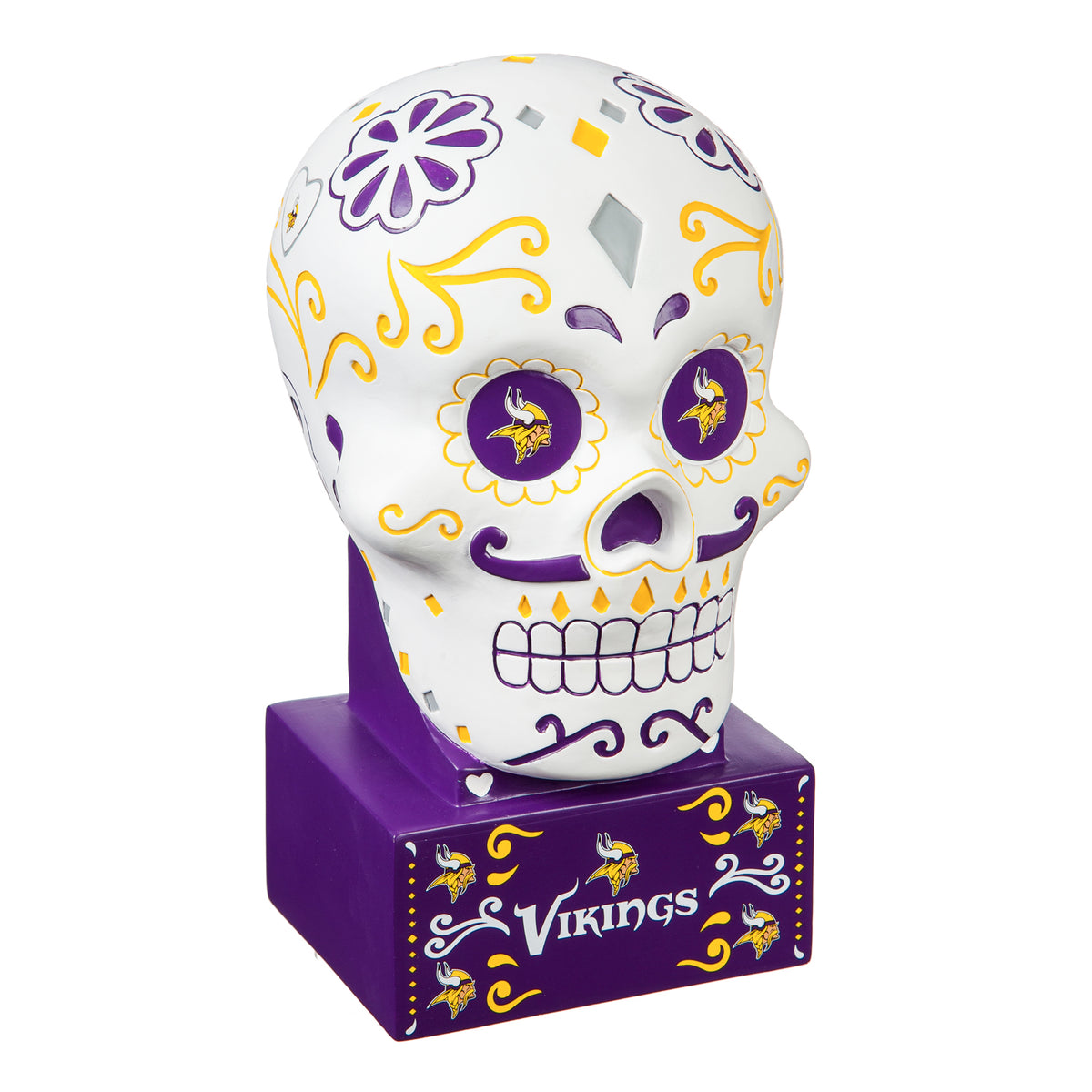 CABEZA DE CALAVERA DE AZÚCAR DE LOS VIKINGOS DE MINNESOTA