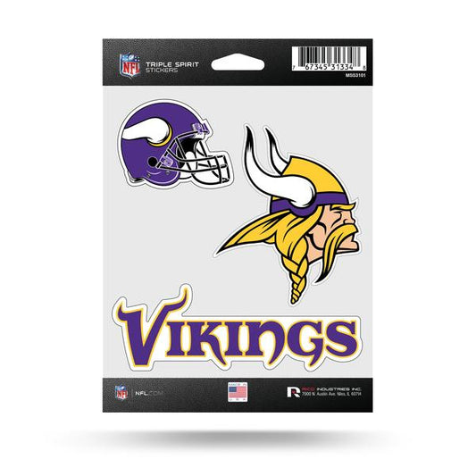 MINNESOTA VIKINGS TRIPLE SPIRIT DECAL