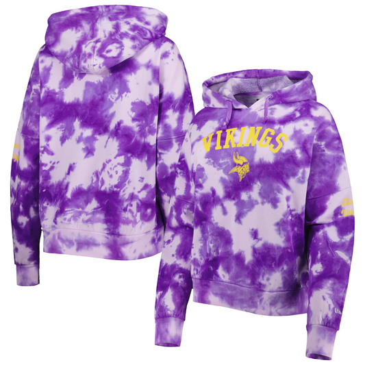 MINNESOTA VIKINGS WOMEN'S TIE DYE HOODIE SWEATSHIRT