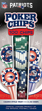 NEW ENGLAND PATRIOTS 100PC POKER CHIPS