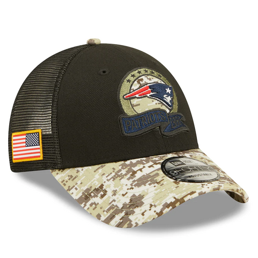 NEW ENGLAND PATRIOTS 2022 SALUTE TO SERVICE 9FORTY GORRA DE CAMIONERO AJUSTABLE