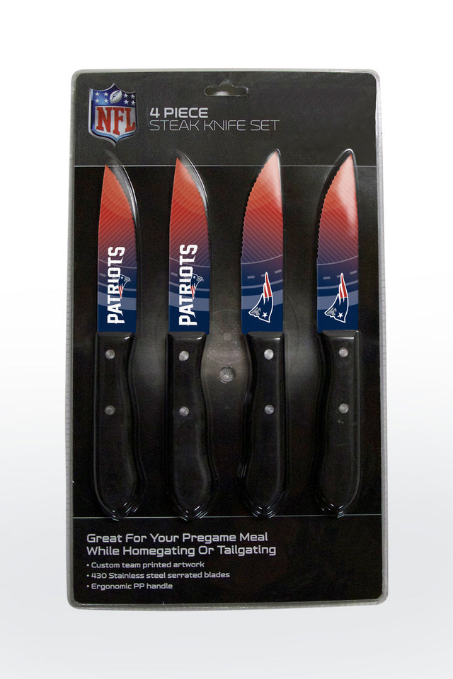 JUEGO DE CUCHILLOS NEW ENGLAND PATRIOTS 4PK