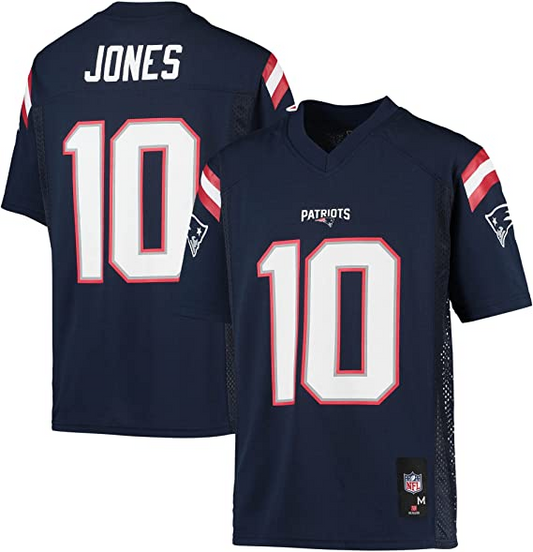 NEW ENGLAND PATRIOTS MAC JONES KIDS MID TIER JERSEY