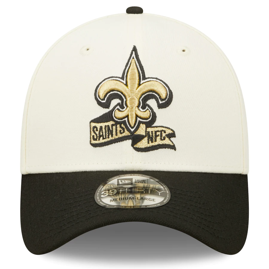 New Orleans Saints New Era Black/Gold 39Thirty Flex-Fit Hat