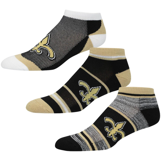 NEW ORLEANS SAINTS 3-PACK CASH SOCKS