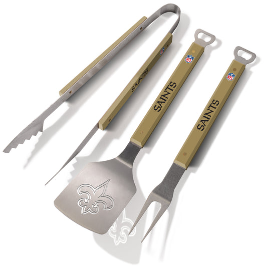 NEW ORLEANS SAINTS 3-PIECE SPORTULA BBQ UTENSIL SET