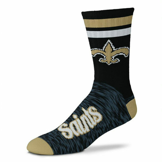 NEW ORLEANS SAINTS BLACK SCRIPT SOCKS