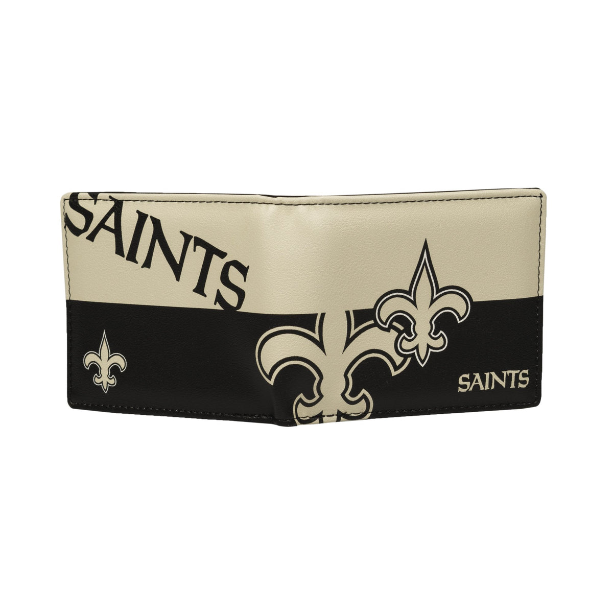 CARTERA DOBLE PLEGABLE CON LOGO DE LOS SANTOS DE NUEVA ORLEANS