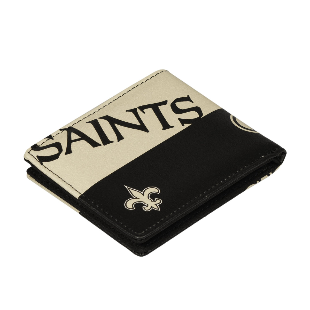 CARTERA DOBLE PLEGABLE CON LOGO DE LOS SANTOS DE NUEVA ORLEANS