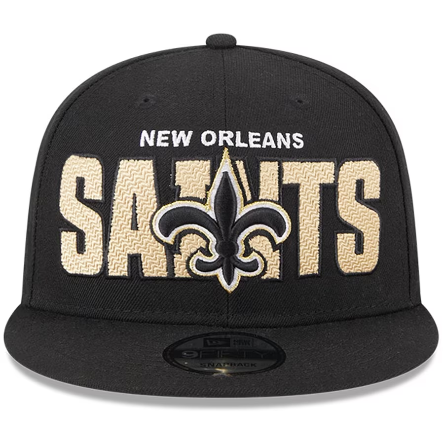 New Orleans Saints NFL TEAM-BASIC Black-White Fitted Hat