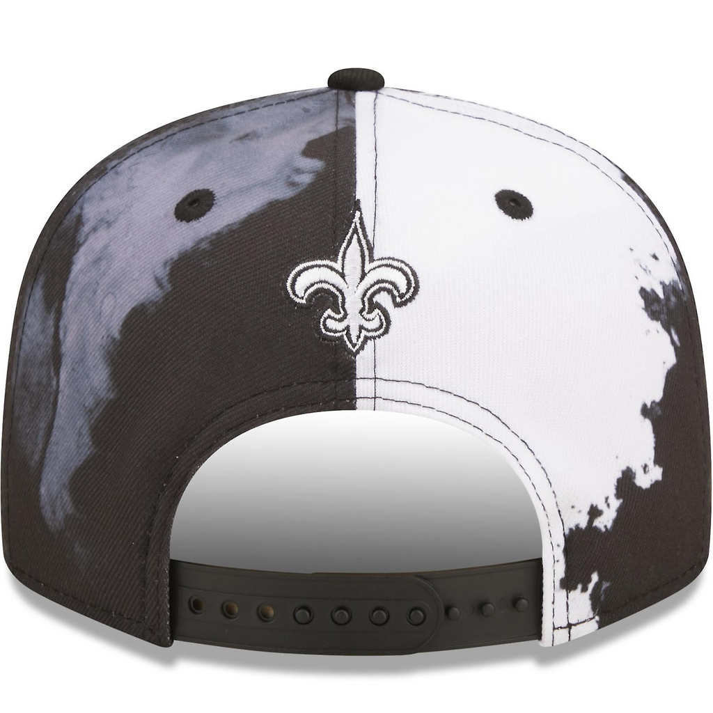 NEW ORLEANS SAINTS SIDELINE 9FIFTY SNAPBACK HAT - BLACK/ WHITE INK
