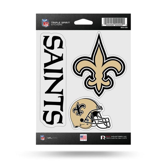 NEW ORLEANS SAINTS TRIPLE SPIRIT DECAL