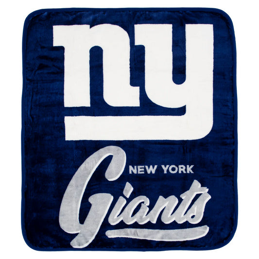 NEW YORK GIANTS SIGNATURE 50"X60" RASCHEL THROW BLANKET