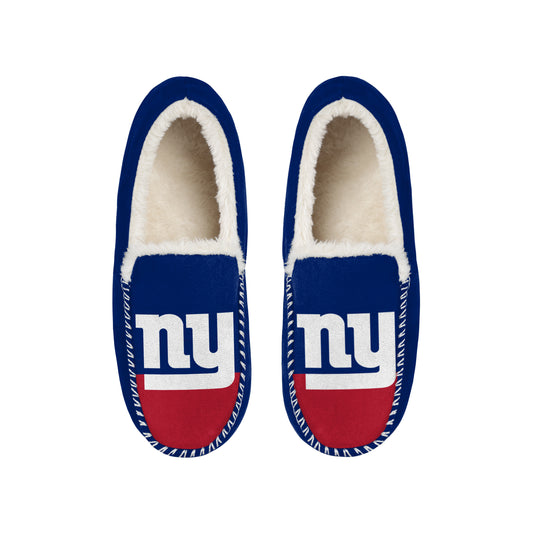 NEW YORK GIANTS MEN'S COLOR BLOCK MOCCASINS