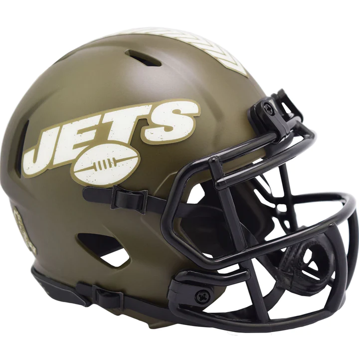 NEW YORK JETS 2022 SALUDO AL SERVICIO CASCO MINI SPEED
