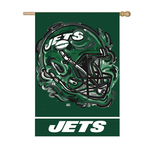 BANDERA DE LA CASA DE ANTE DE JUSTIN PATTEN DE LOS JETS DE NUEVA YORK