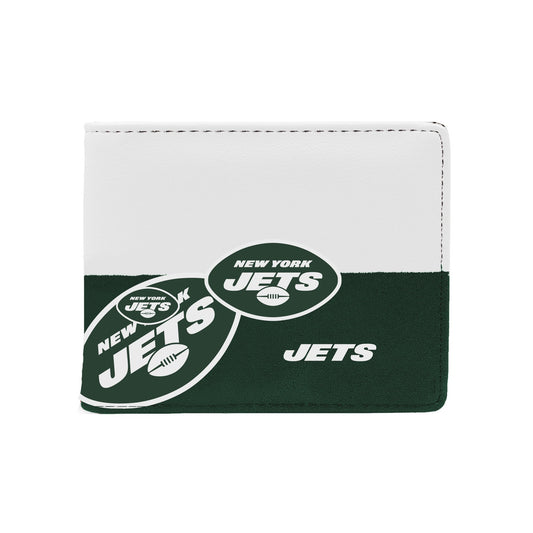 CARTERA DE DOS PLEGABLES CON LOGO DE LOS JETS DE NUEVA YORK