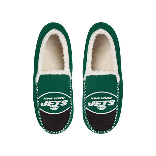 NEW YORK JETS MEN'S COLOR BLOCK MOCCASINS