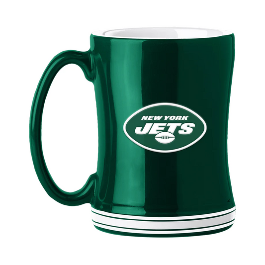 TAZA DE RELIEVE DE JETS DE NUEVA YORK
