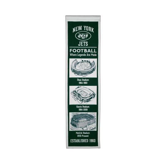 NEW YORK JETS STADIUM EVOLUTION BANNER