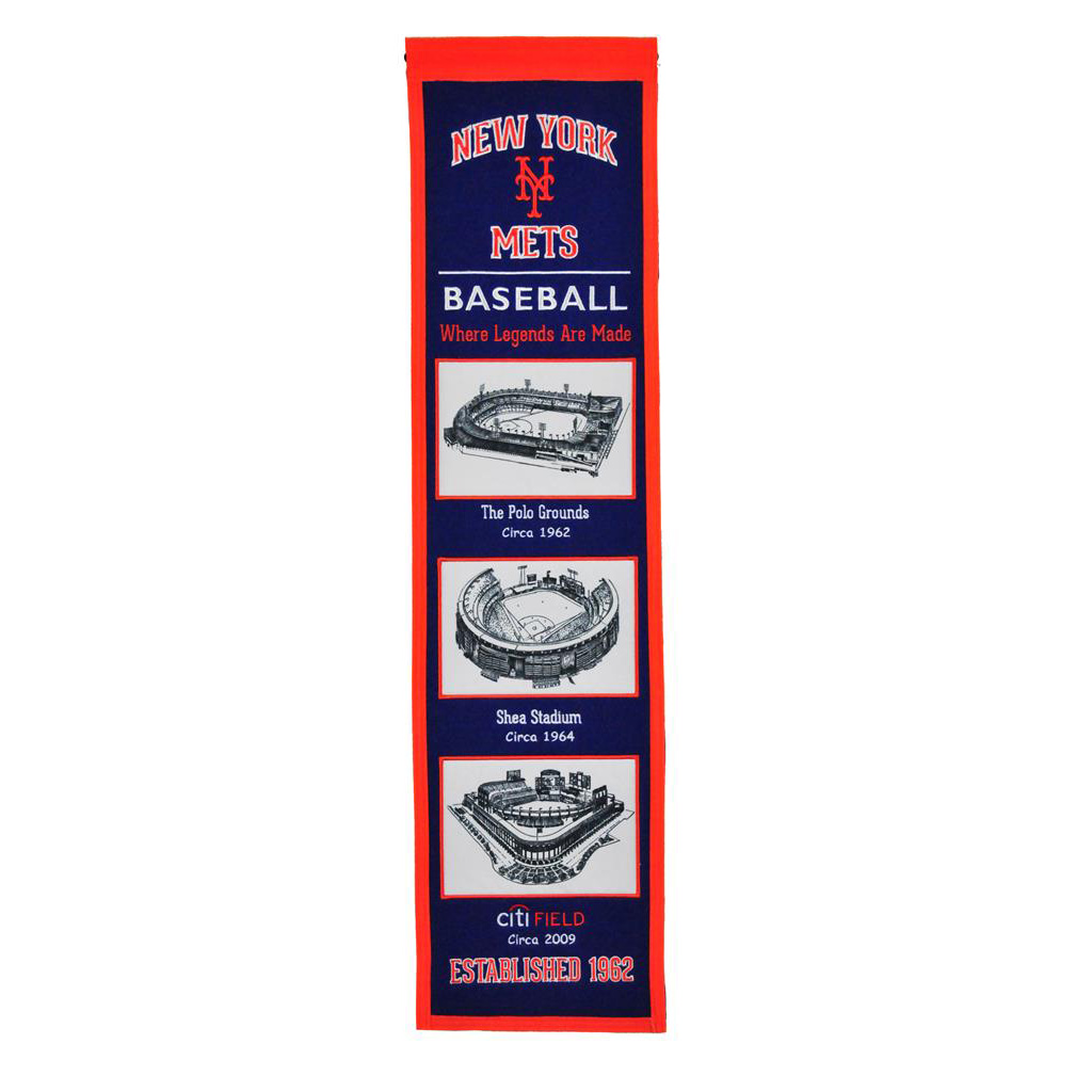 BANDERA DE LA EVOLUCIÓN DEL ESTADIO DE LOS METS DE NUEVA YORK