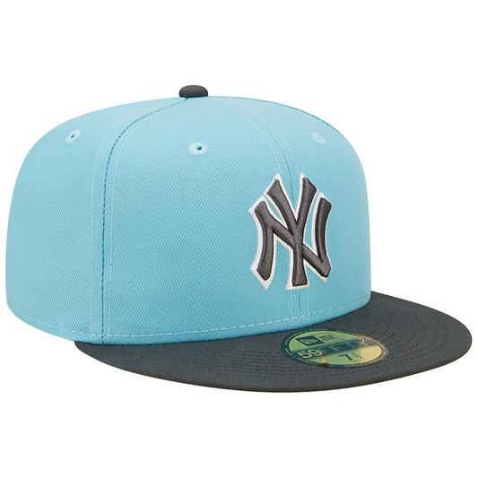 GORRO AJUSTADO NEW YORK YANKEES 2-TONE COLOR PACK 59FIFTY - AZUL CLARO/ CARBÓN