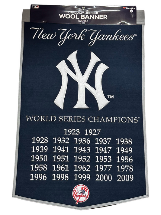 BANDERA PRIMARIA DE LANA DE 24" X 38" DE LOS YANKEES DE NUEVA YORK