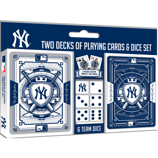 JUEGO DE 2 TARJETAS Y DADOS DE LOS YANKEES DE NUEVA YORK