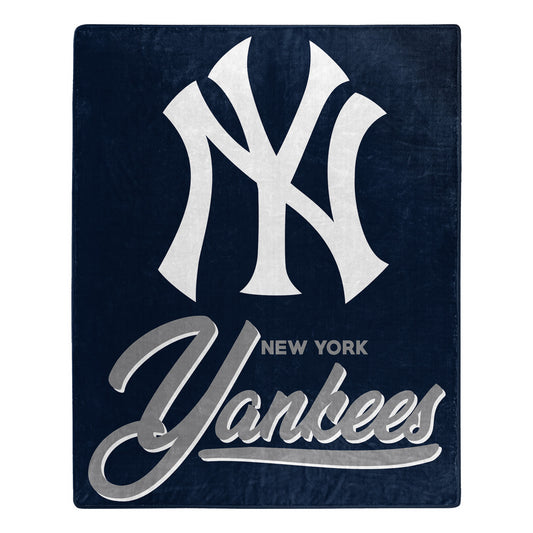 NEW YORK YANKEES SIGNATURE 50"X60" RASCHEL THROW BLANKET