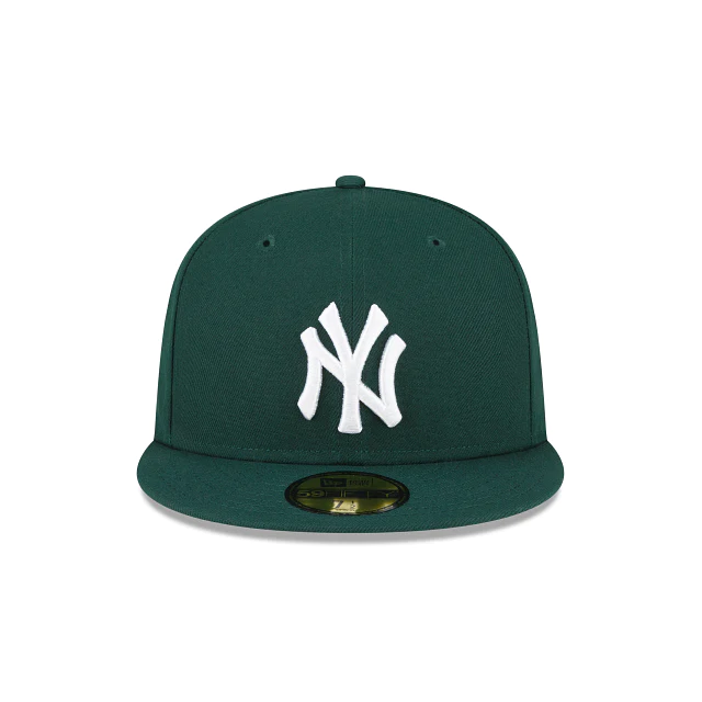 NEW YORK YANKEES BASIC LOGO 59FIFTY FITTED HAT - DARK GREEN