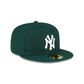 NEW YORK YANKEES BASIC LOGO 59FIFTY FITTED HAT - DARK GREEN